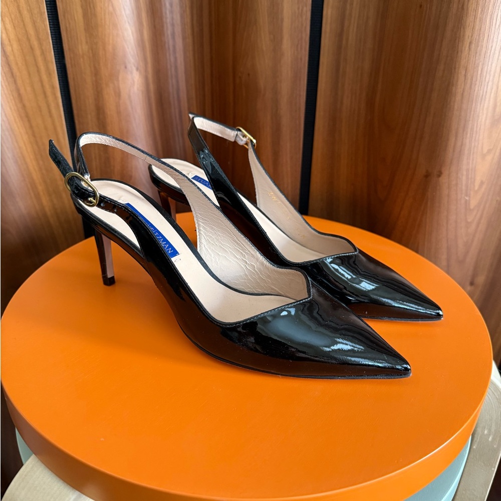 Stuart Weitzman Black Patent Leather Heels